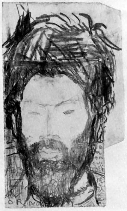 Brancusi drawn by his friend Amedeo Modigliani, c. 1909 · Public domain