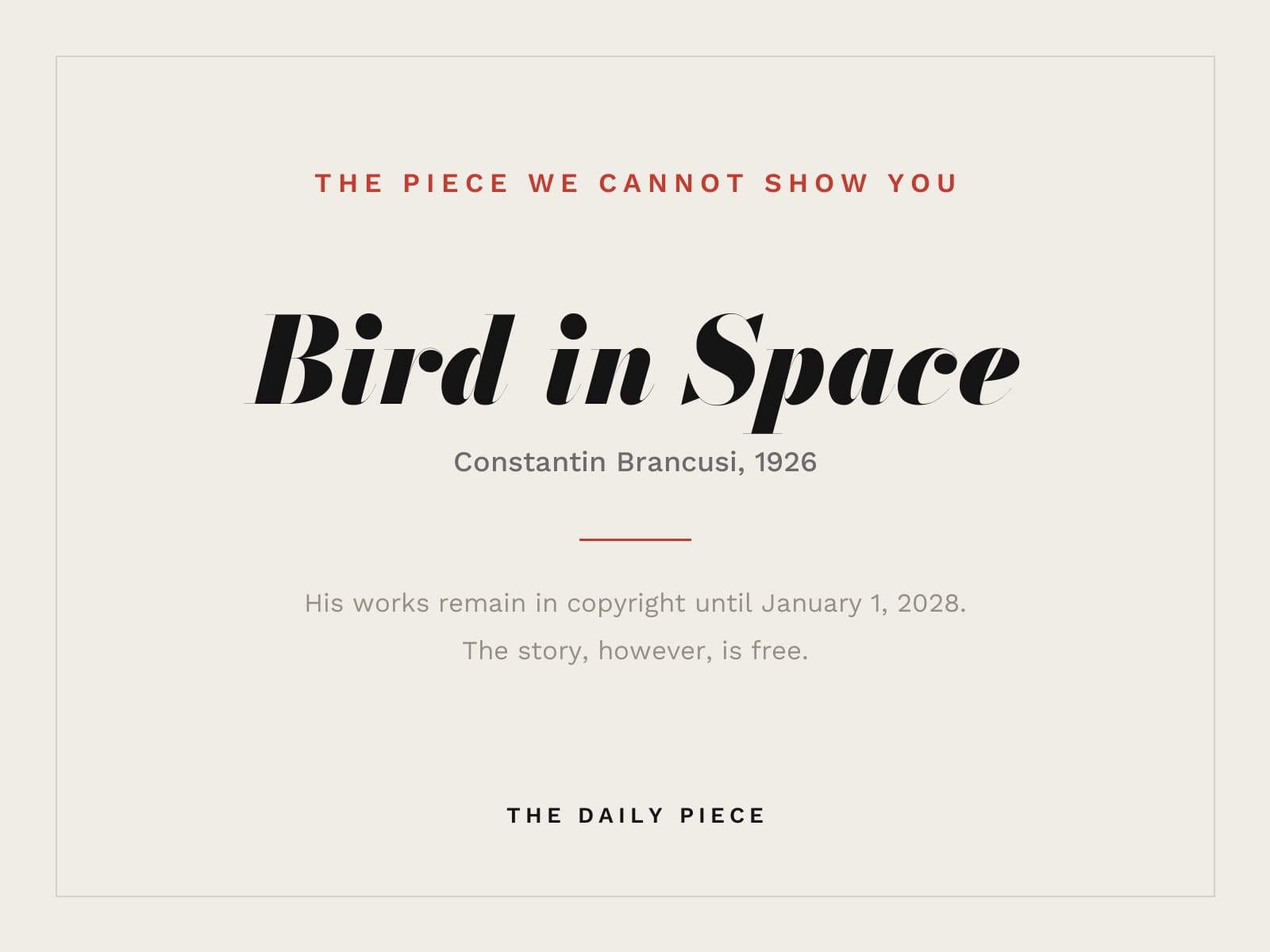 Bird in Space - Constantin Brancusi